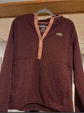 L.L. Bean Women’s Maroon Hooded Pullover Sweater